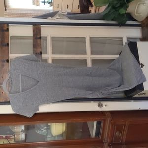 Munrow Heather Gray Ruched Jersey Tshirt Dress